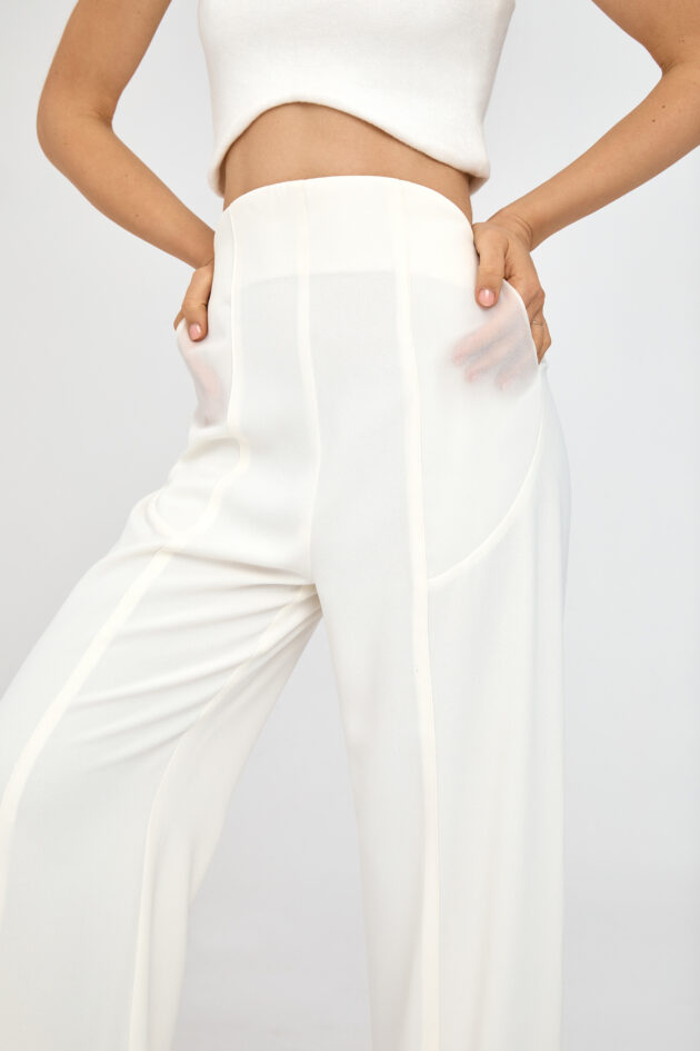 spodnie Dione white