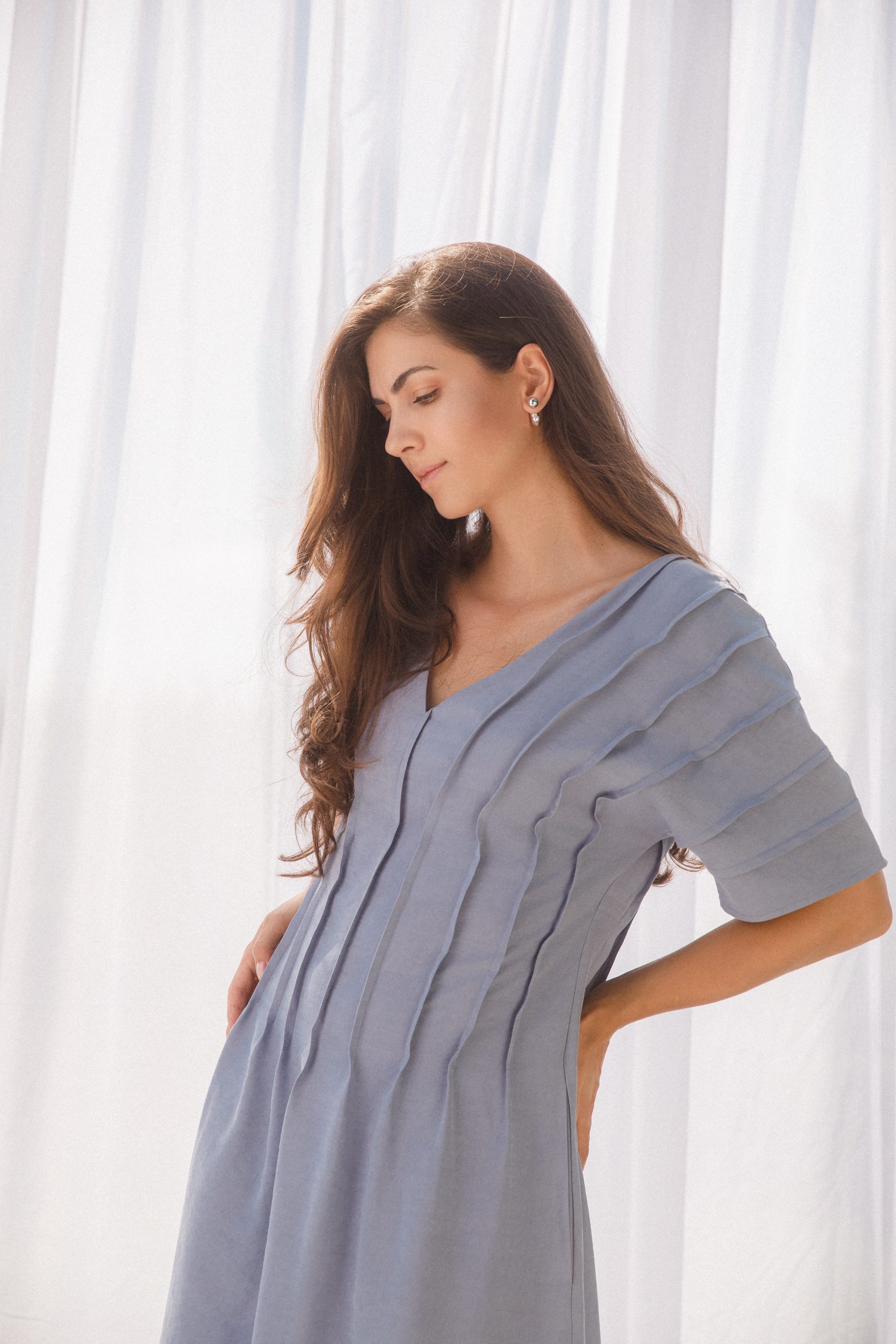 Sukienka maxi AURORA blue - obrazek 5