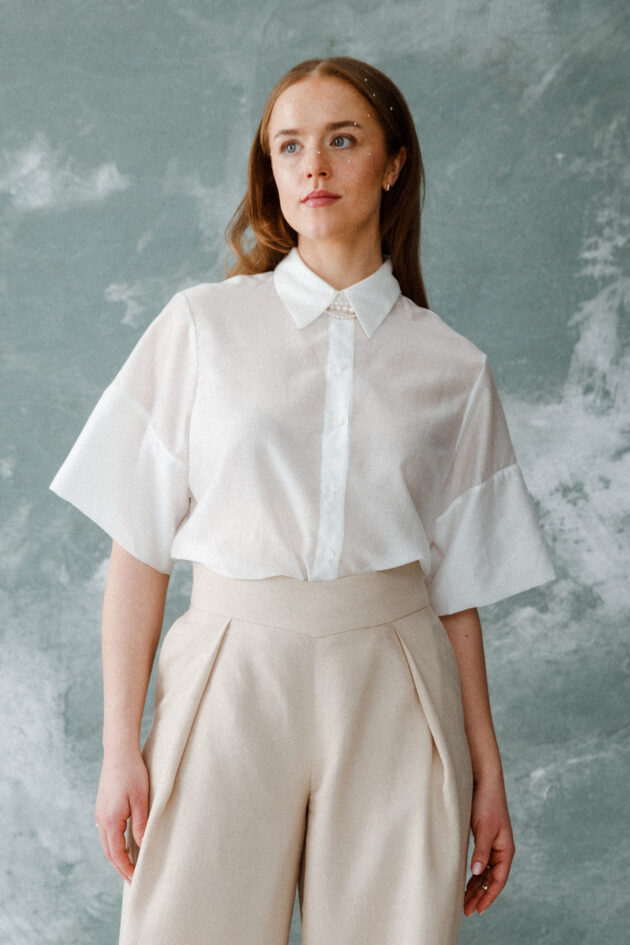 koszula z krótkim rękawem VEILA OFF-WHITE