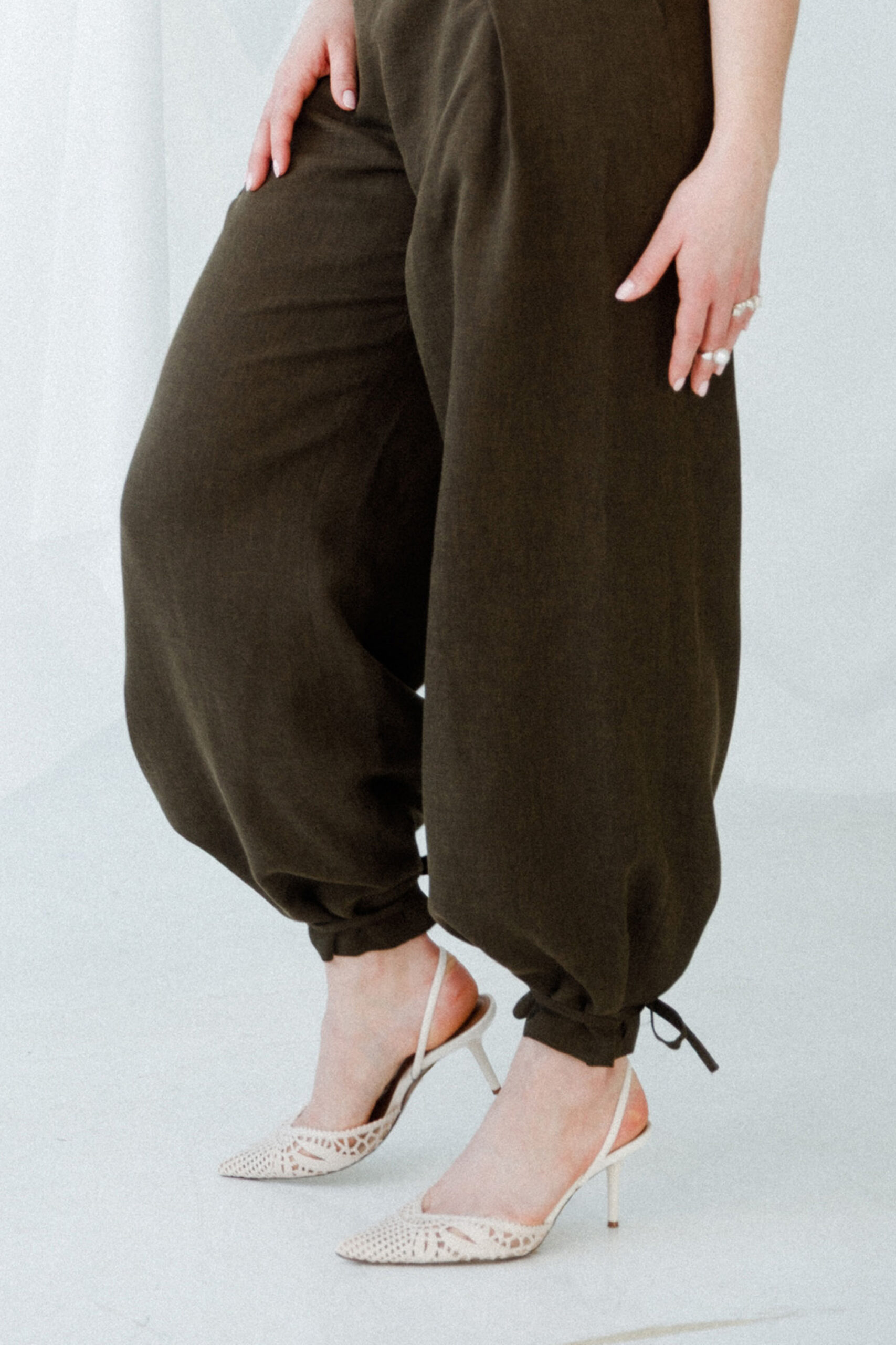 szerokie spodnie DUST khaki - obrazek 7